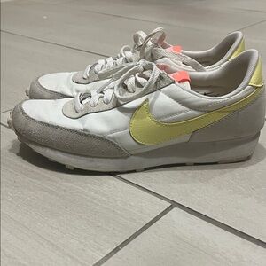 Nike White and Yellow Athletic Shoes